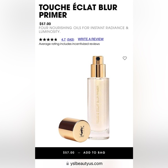 NEW 3 x Yves Saint Laurent Touche Éclat Blur Primer 10ML - Picture 5 of 5